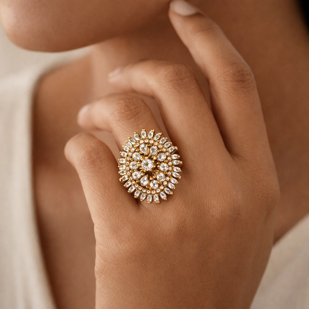 Oliviane- Stone studded Zirconia Ring