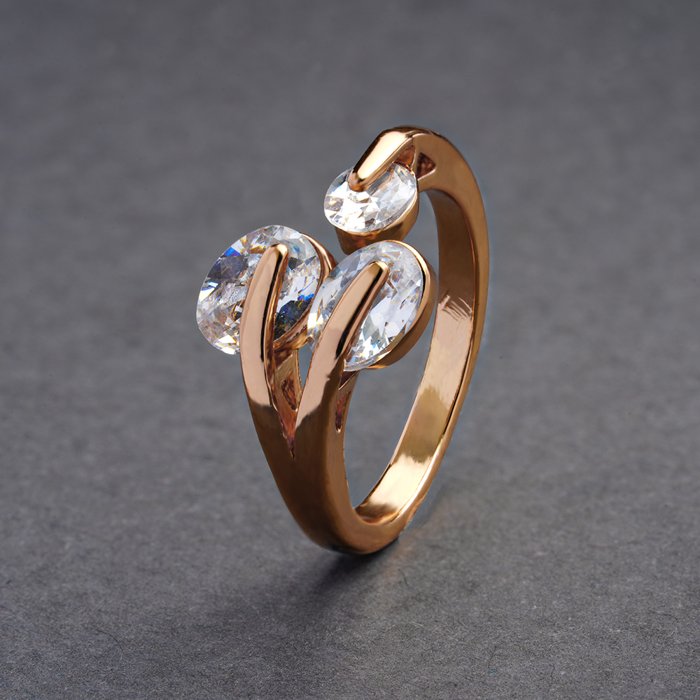Nebulyn- Stone studded Rosegold Fancy Rings