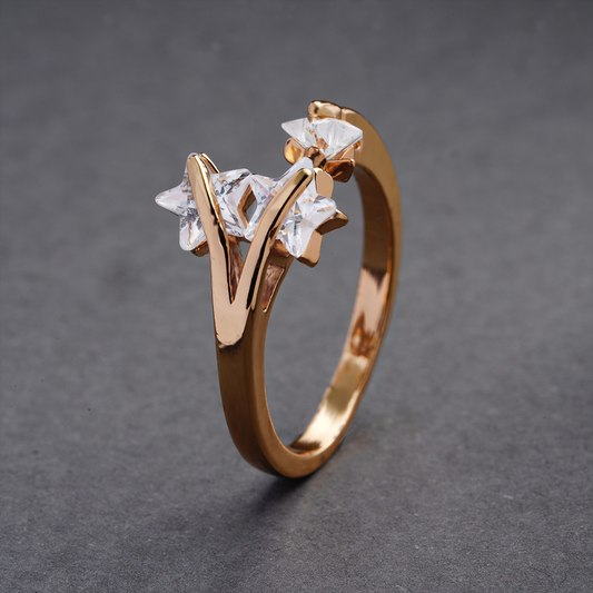 Evalune- Stone studded Rosegold Fancy Rings
