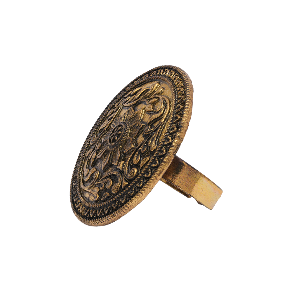 Aaradhya- Golden Carved Adjustable Ring