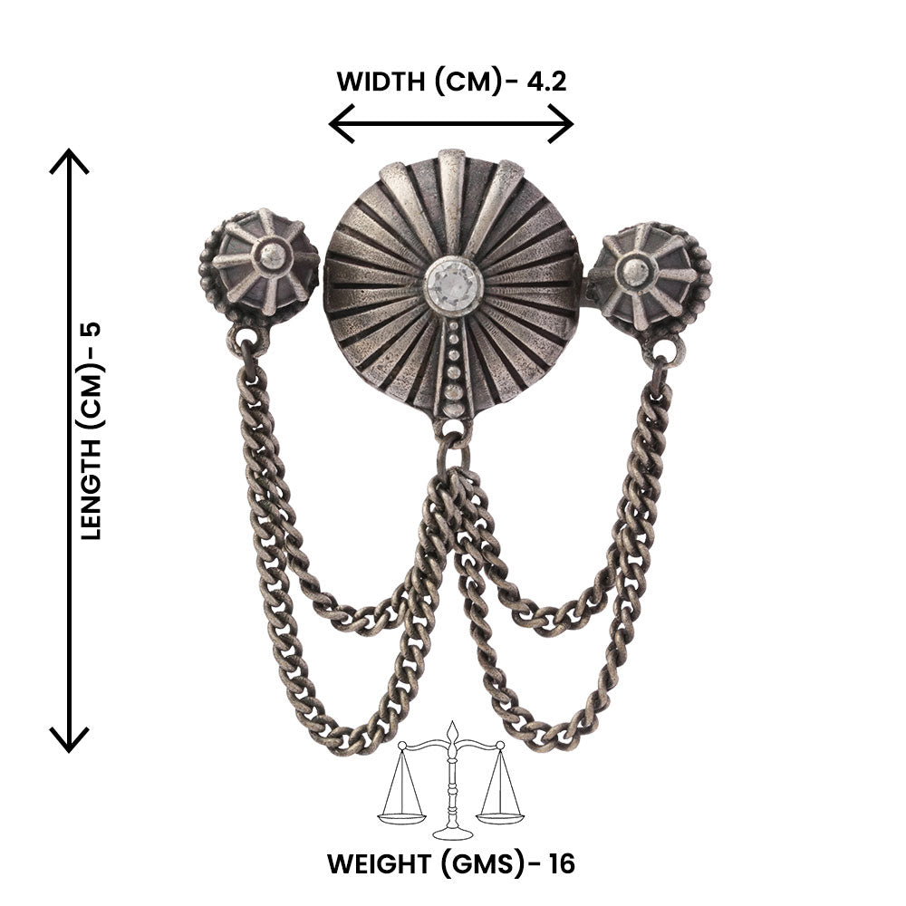Mrigaa- Silver oxidised ring