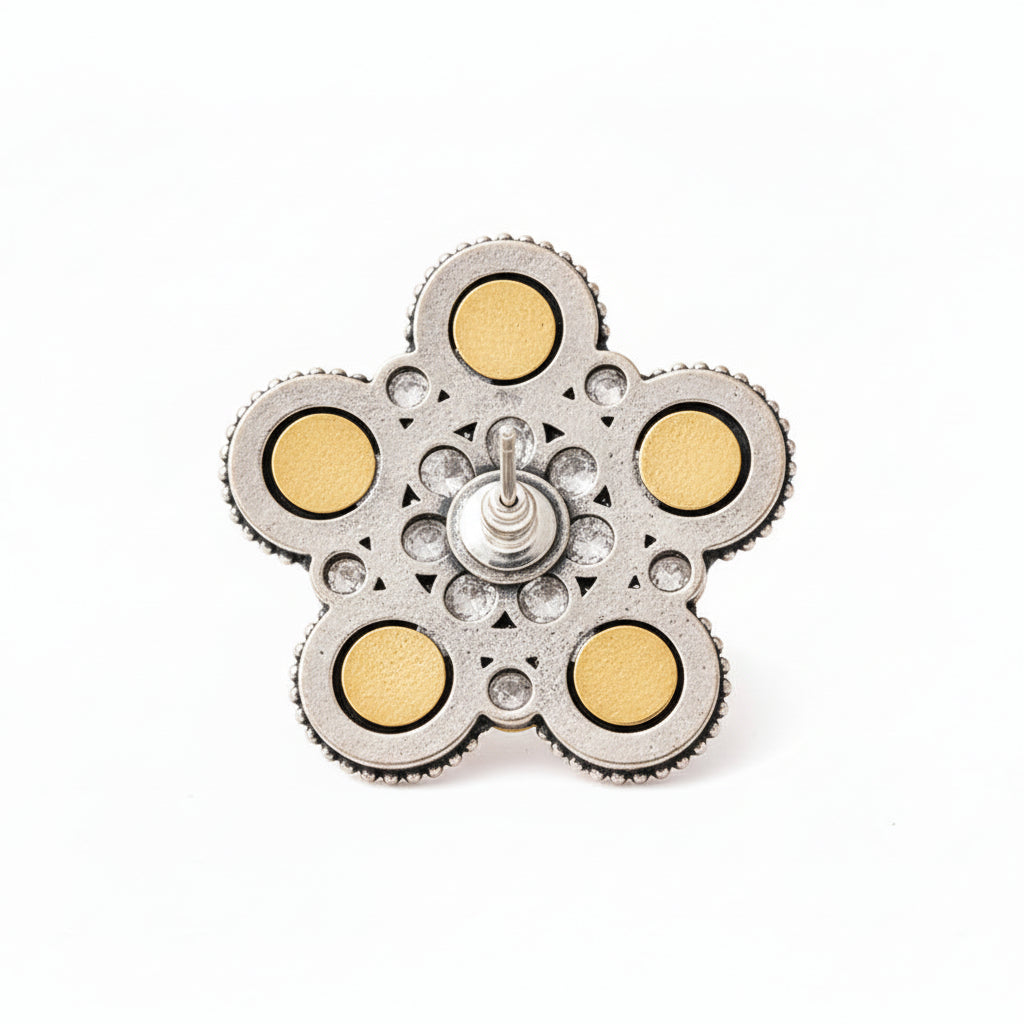 Kumudini-Silver oxidised ring