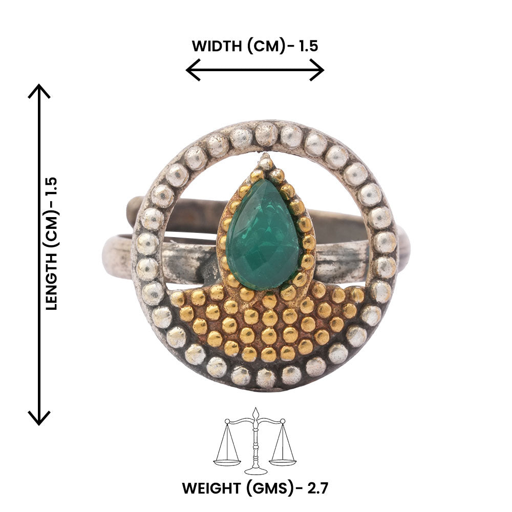 Aishwarya- Silver oxidised ring