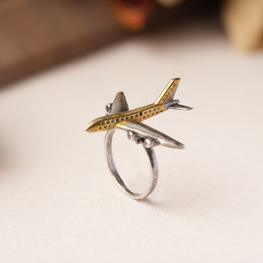 Vimaan- Silver oxidised ring