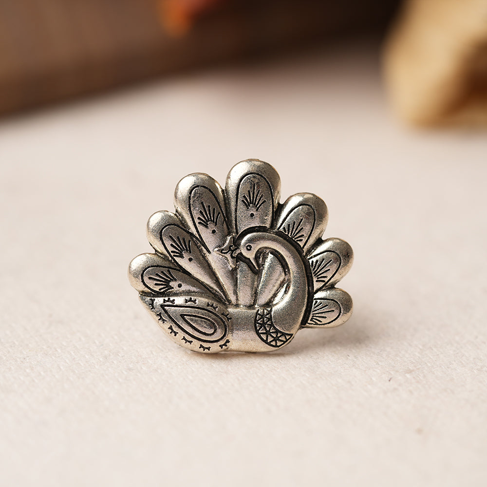 Morangana- Silver oxidised ring