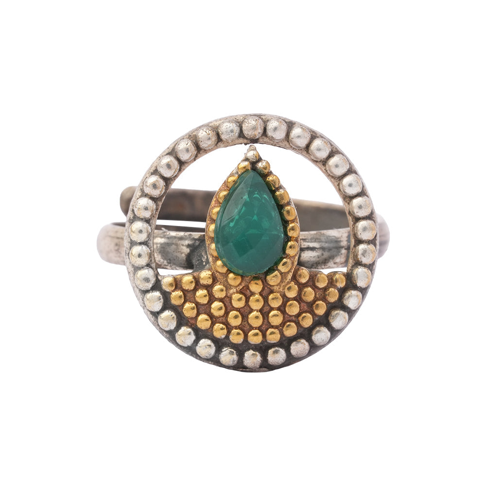 Aishwarya- Silver oxidised ring