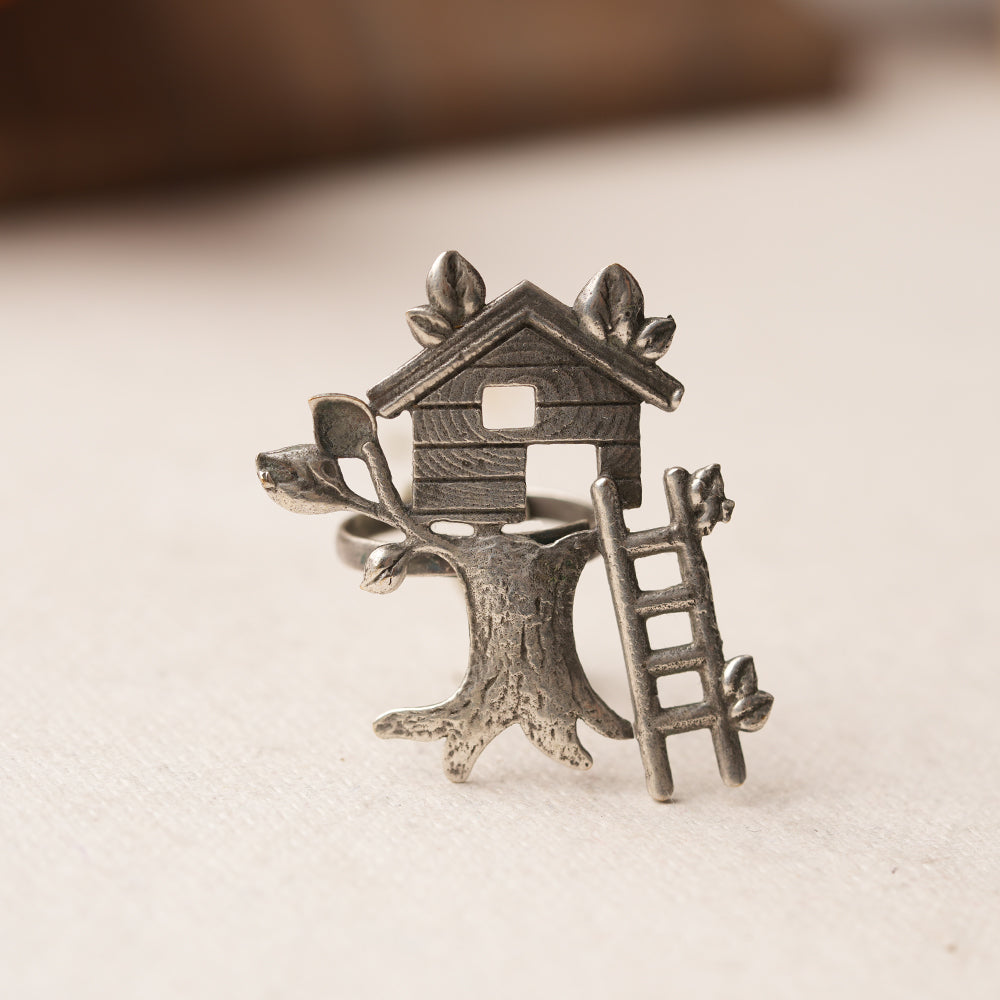 Vamangi – Oxidised Brass Ring