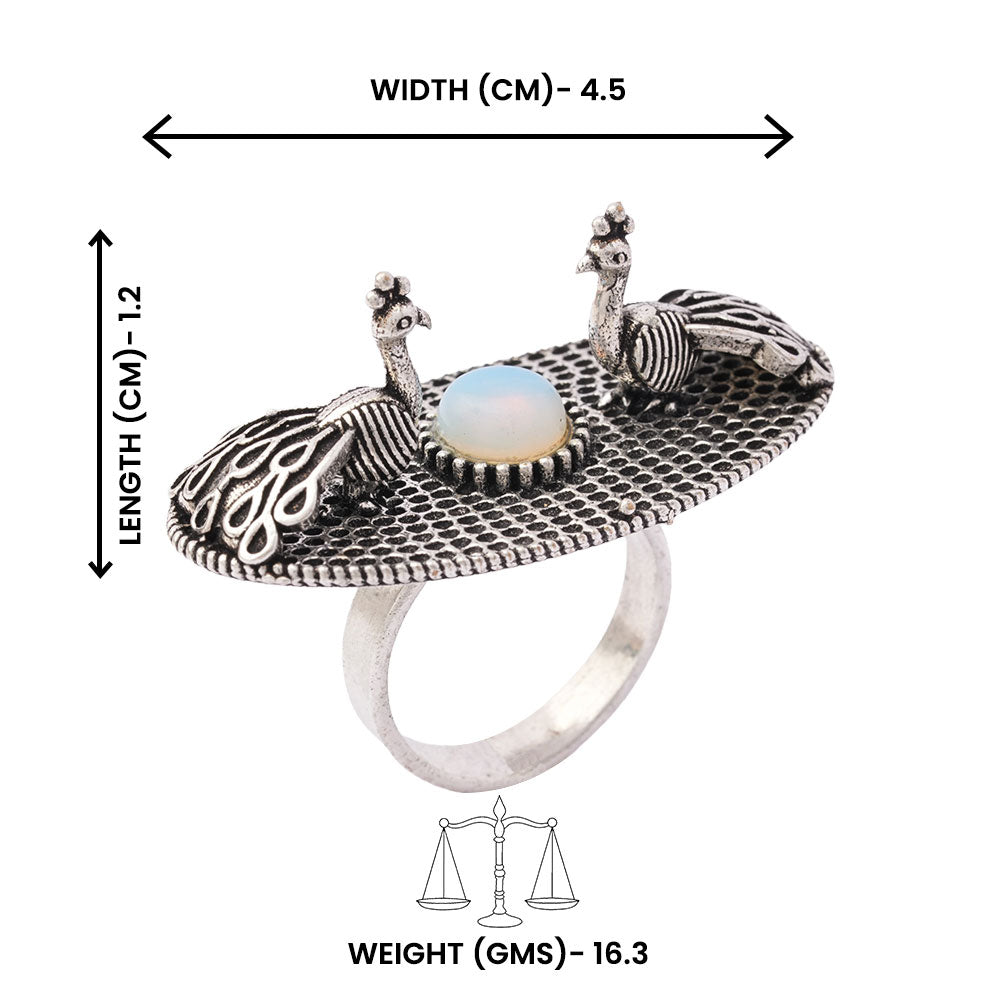 Rangat- Silver oxidised ring