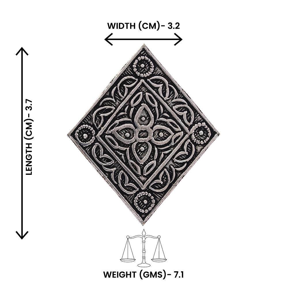 Pratyush- Silver oxidised ring