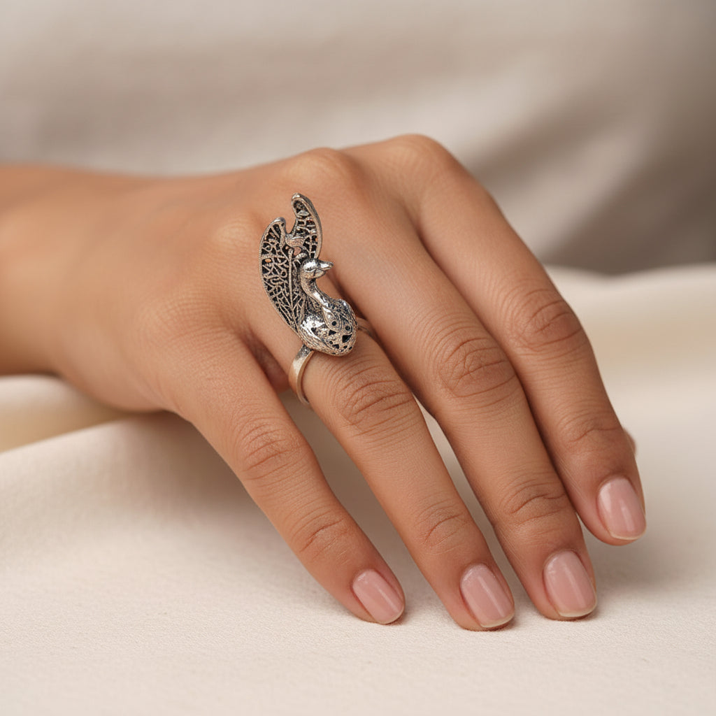 Morangi- Silver oxidised ring
