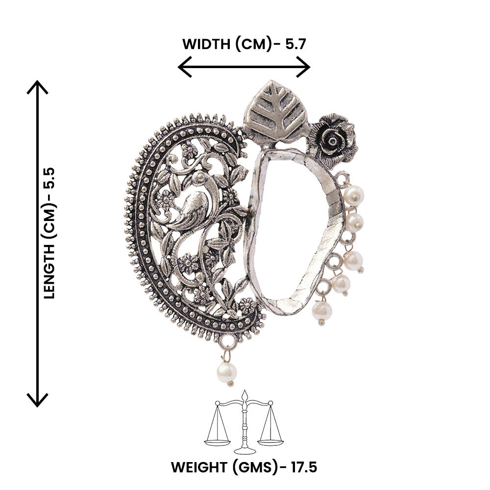 Shobha-Silver oxidised ring