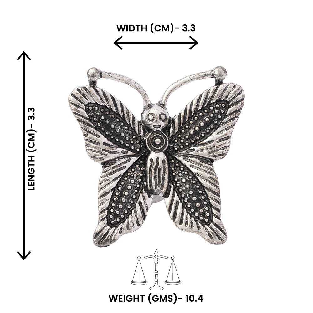 Sugati- Silver oxidised ring