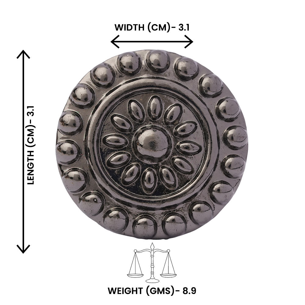 Komalika- Silver oxidised ring