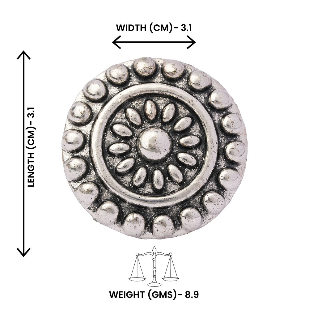 Shilpika- Silver oxidised ring