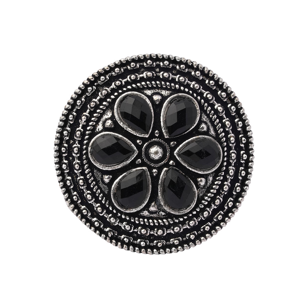 Rashmi- Silver oxidised ring (Black)