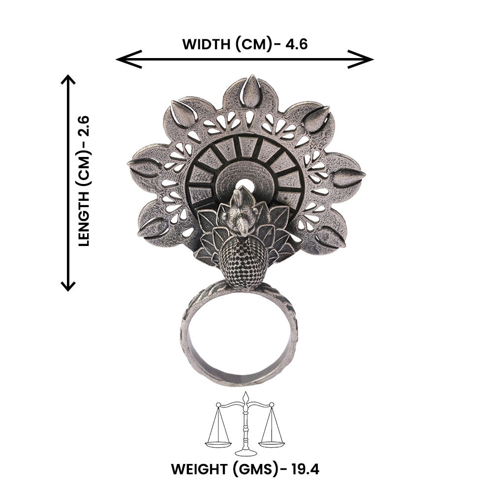 Neelraj- Silver oxidised ring
