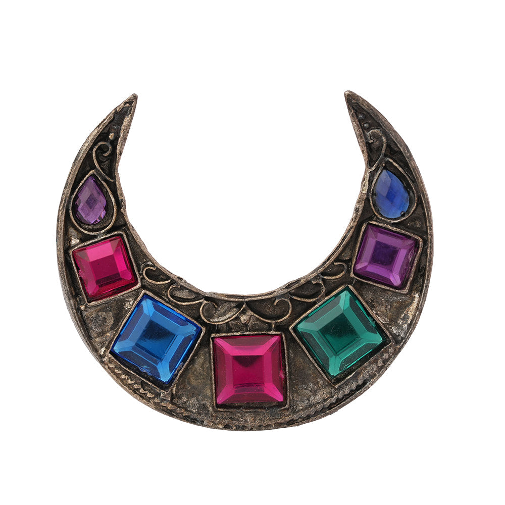 Chandrika - Silver Oxidised ring- (Multicolored)