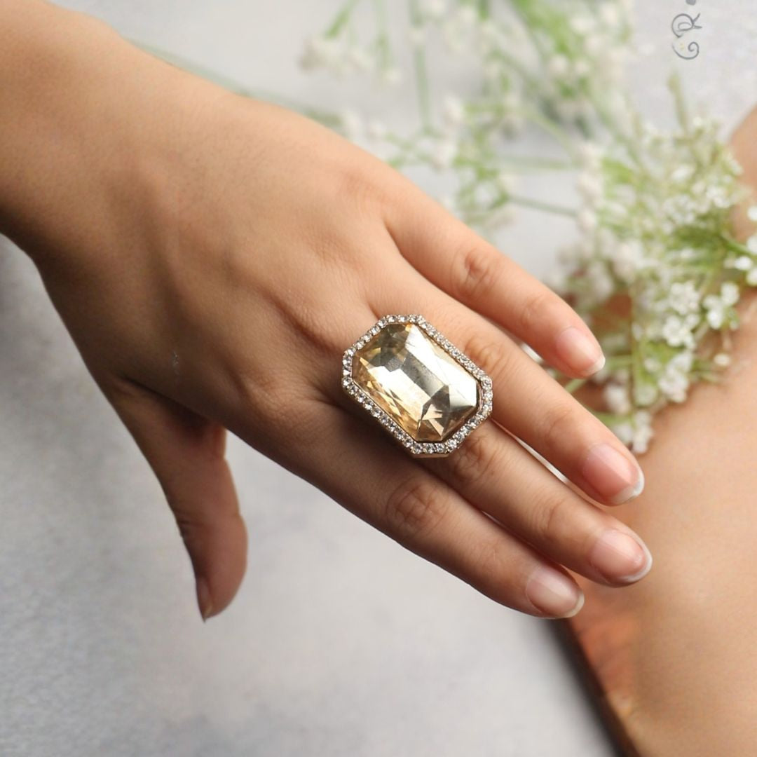 Auric Glow- Stone studded ring