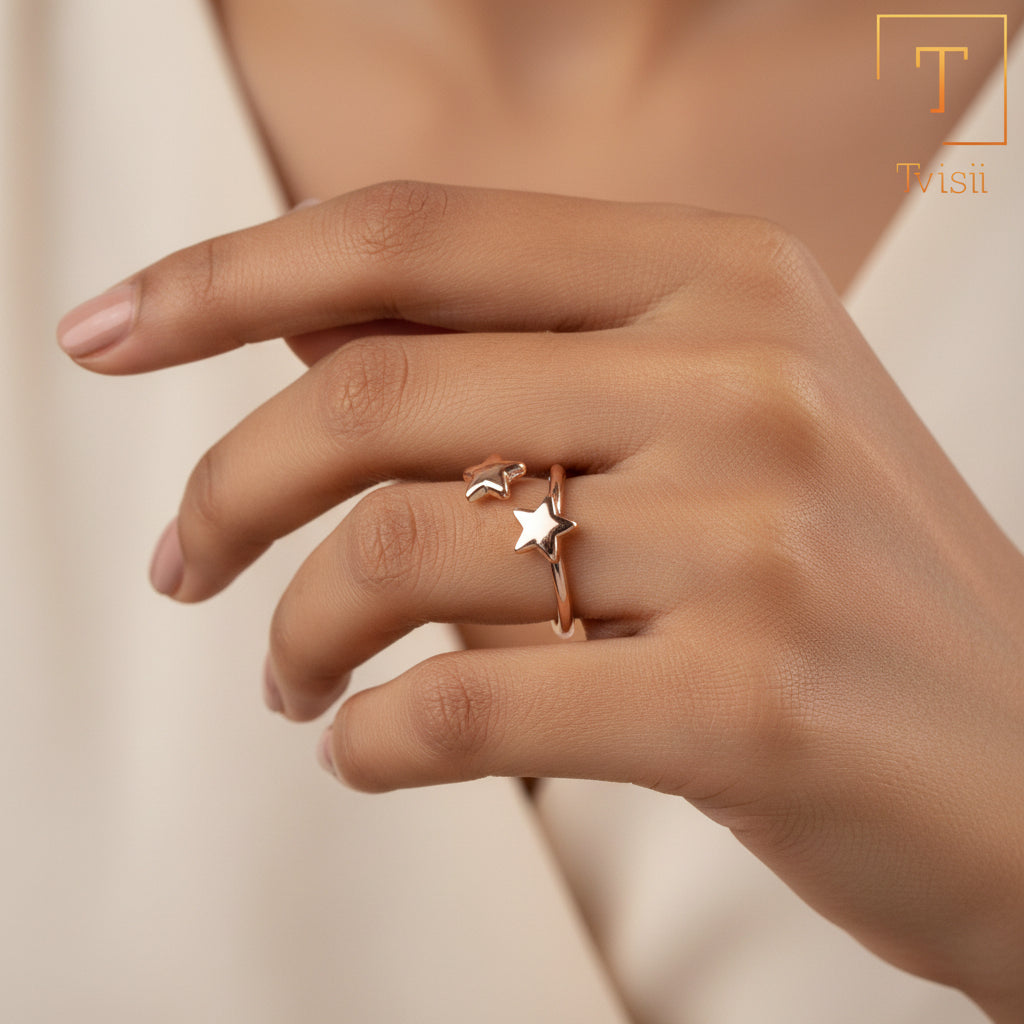 Polished Glow- Metal Ring