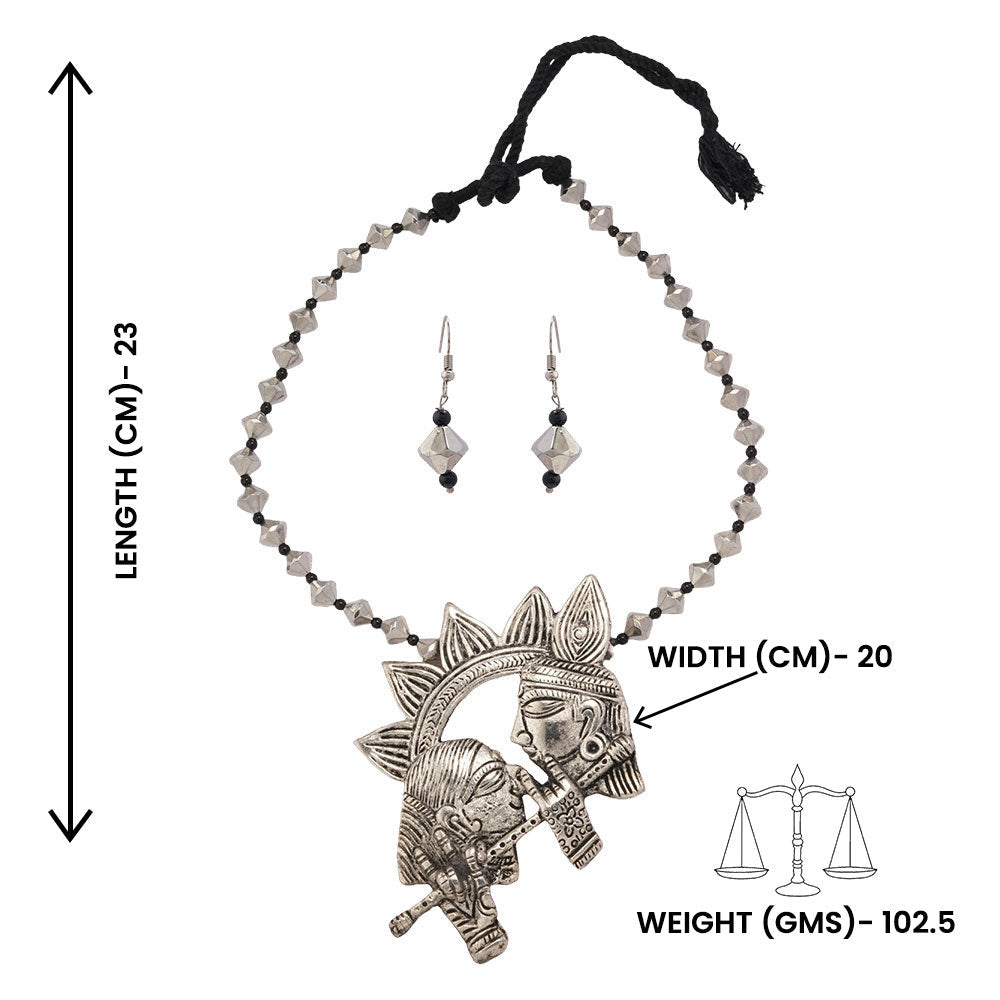 Shraddha- Radha-Krishna Brass Neckpiece Set