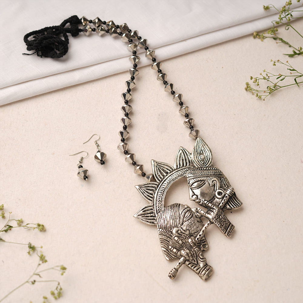 Shraddha- Radha-Krishna Brass Neckpiece Set