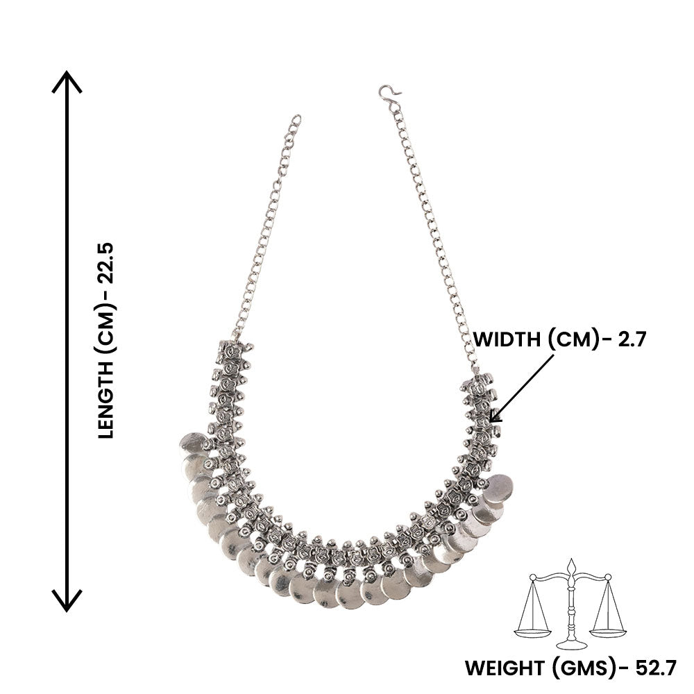 Tarini- Brass Coin Neckpiece