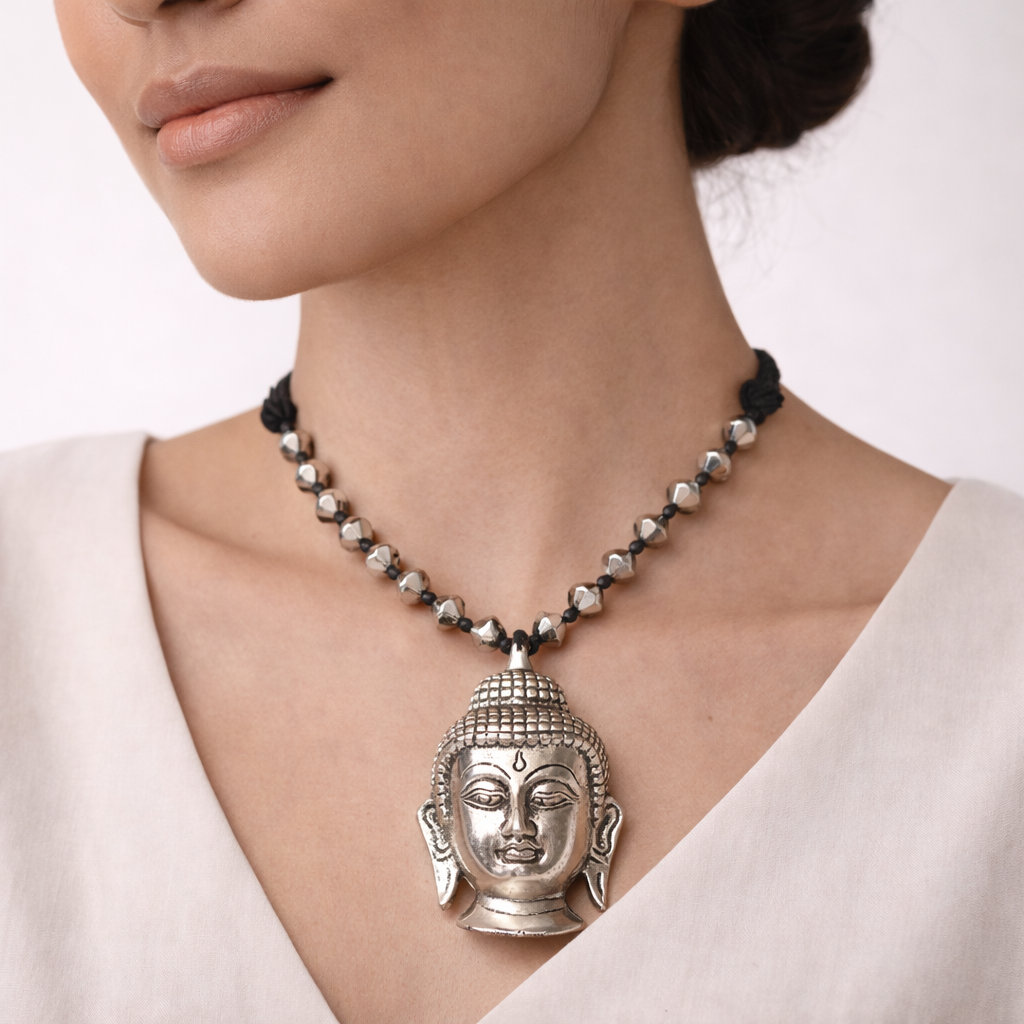 Shantika- Buddha Brass Neckpiece Set