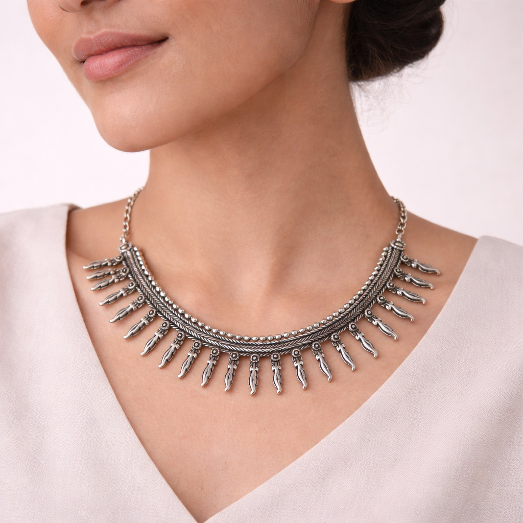 Sumedha- Oxidised Necklace