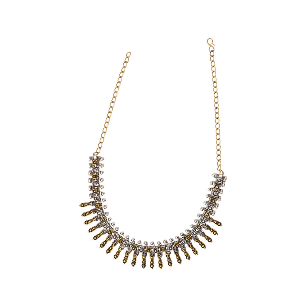 Neelmala- Dual toned Brass Necklace