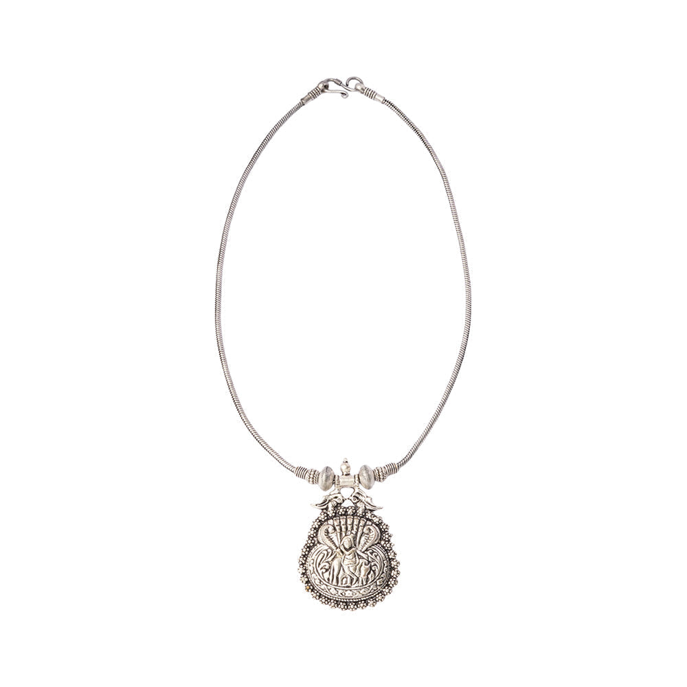 Nirvana- Krishna Oxidised Pendant chain set
