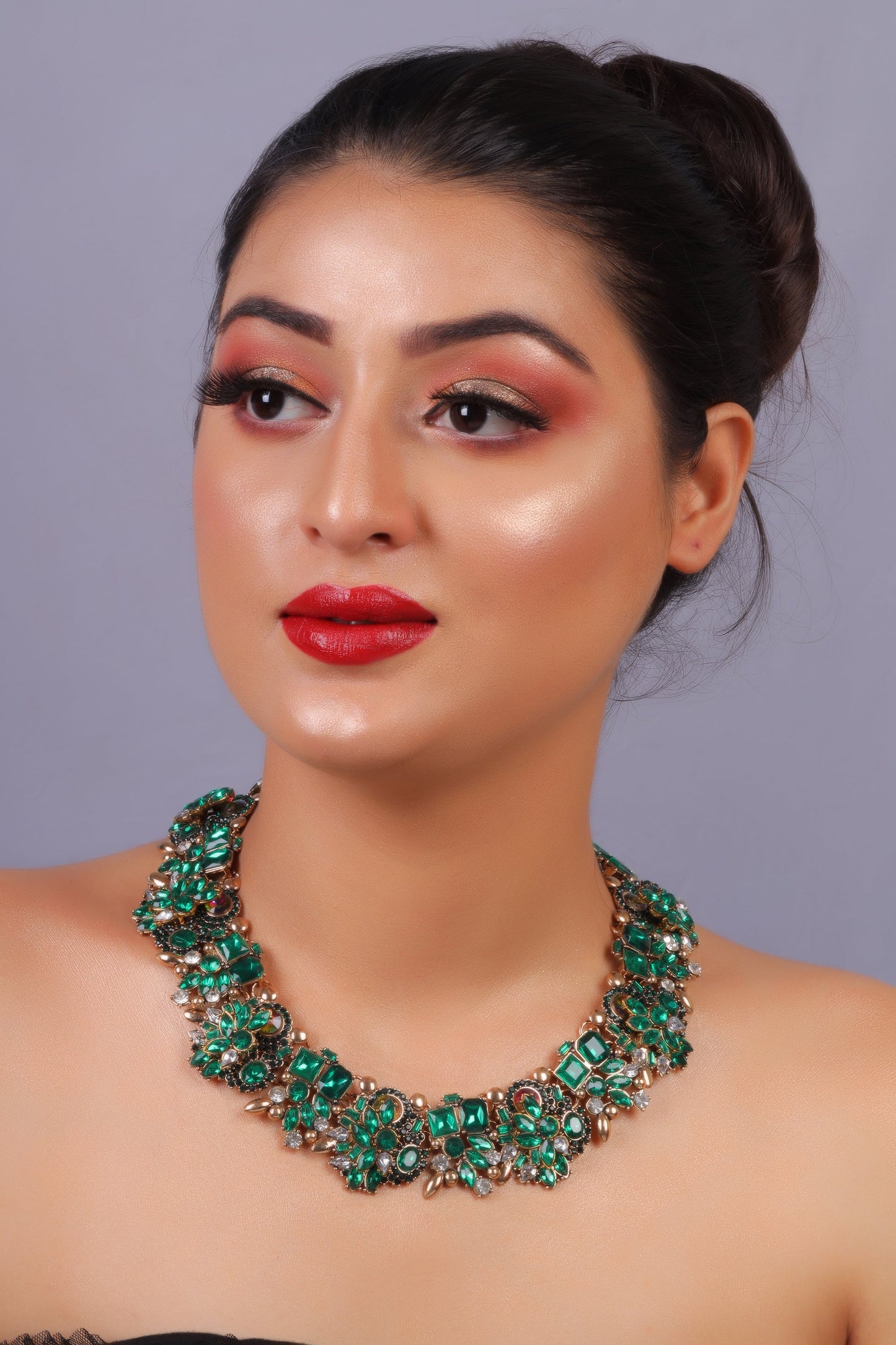 Sunlit Stones- Stone Studded Statement Neckpiece