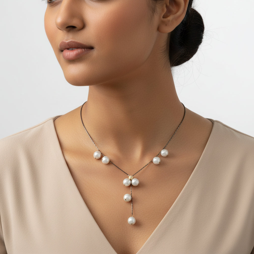 Golden Pop- Bead Studded Neckpiece