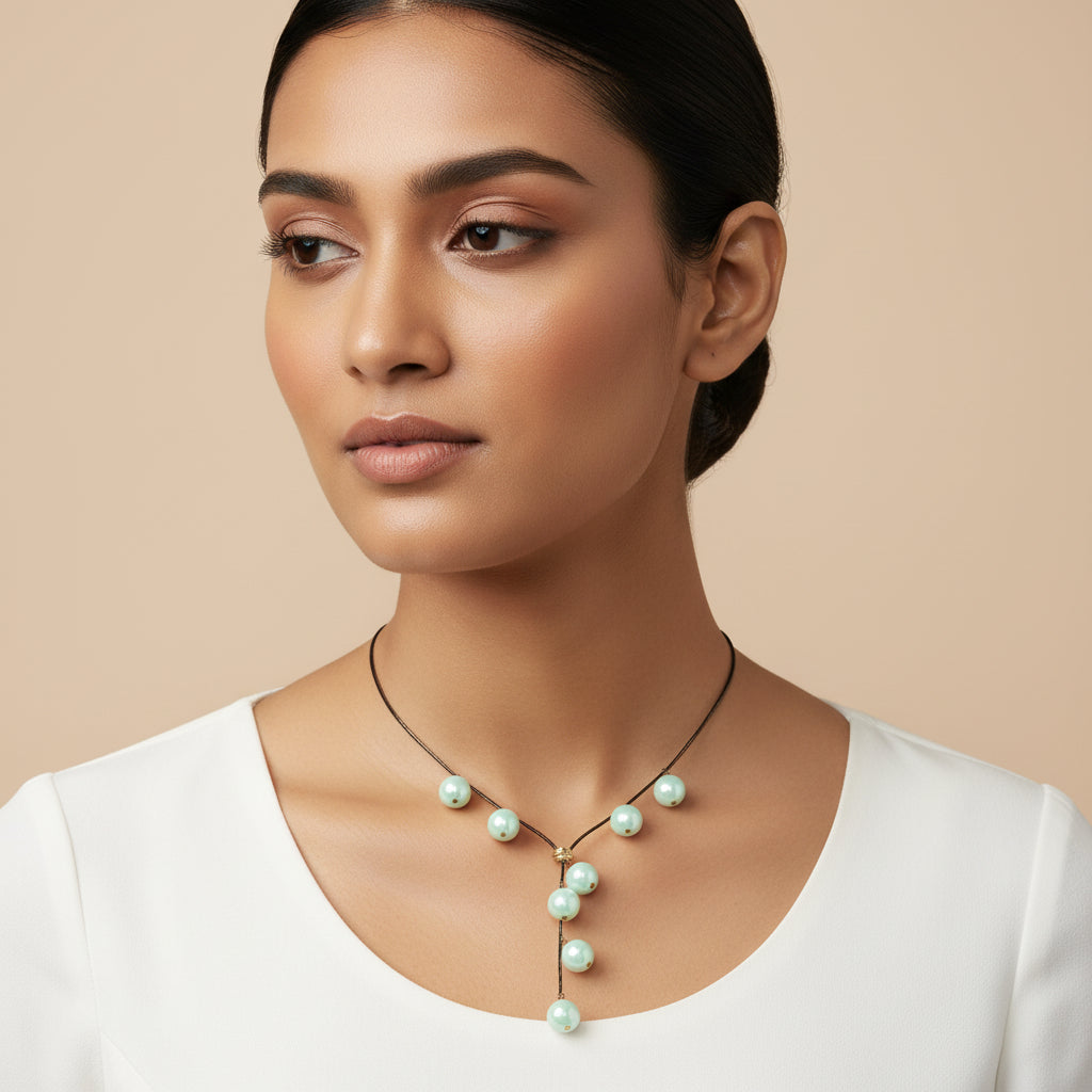 Golden Pop- Bead Studded Neckpiece