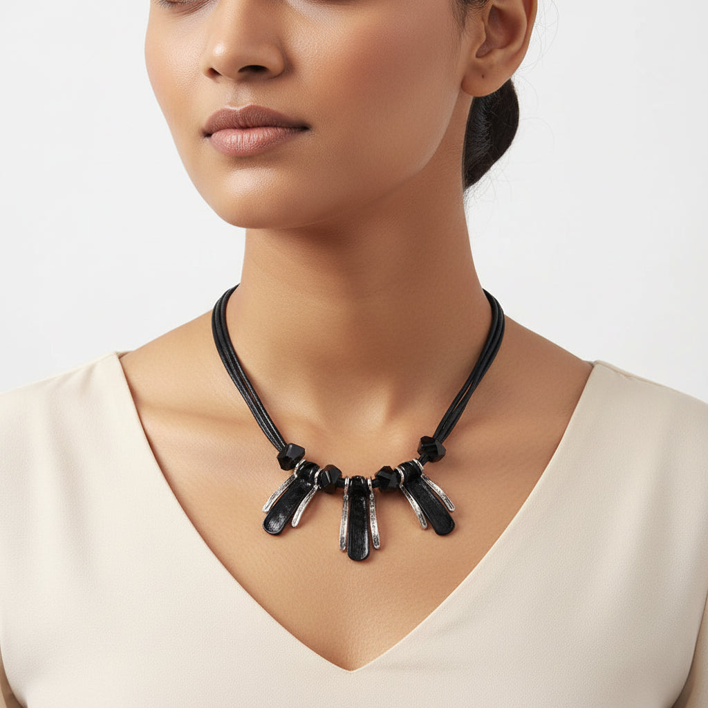 Nomad Rhythm- Charm Studded Statement neckpiece