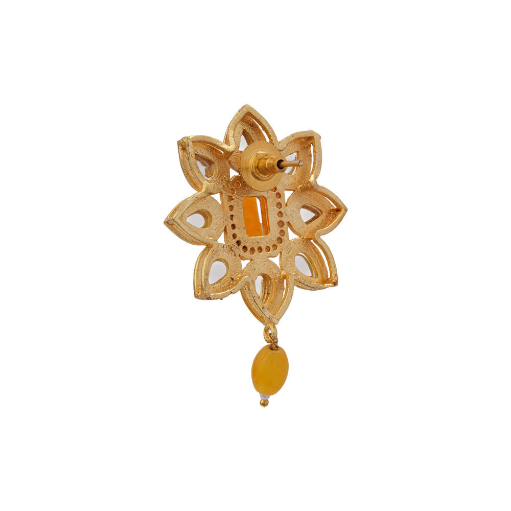 Meenakari Necklace Set (Yellow)