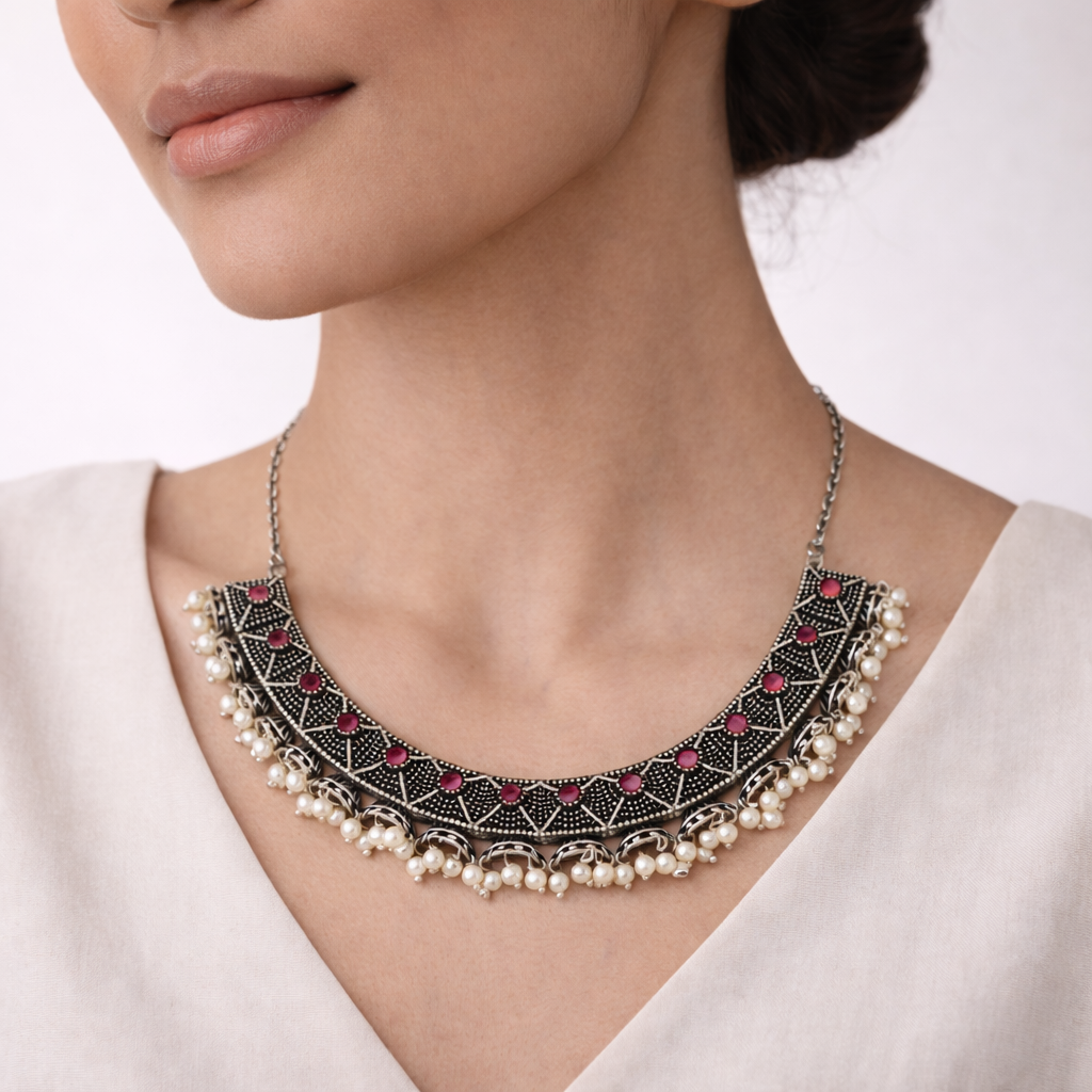 Alankrita- Oxidised Necklace Set