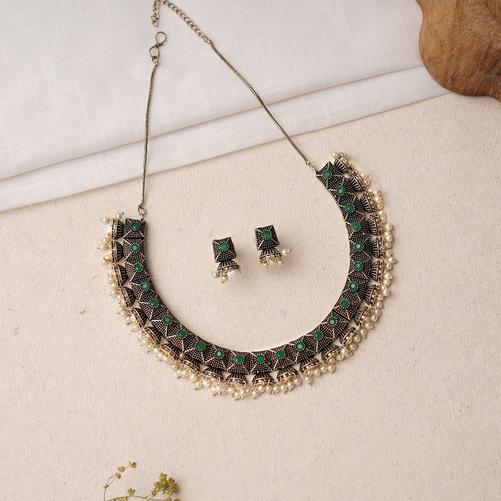 Kanakangi- Oxidised Necklace Set
