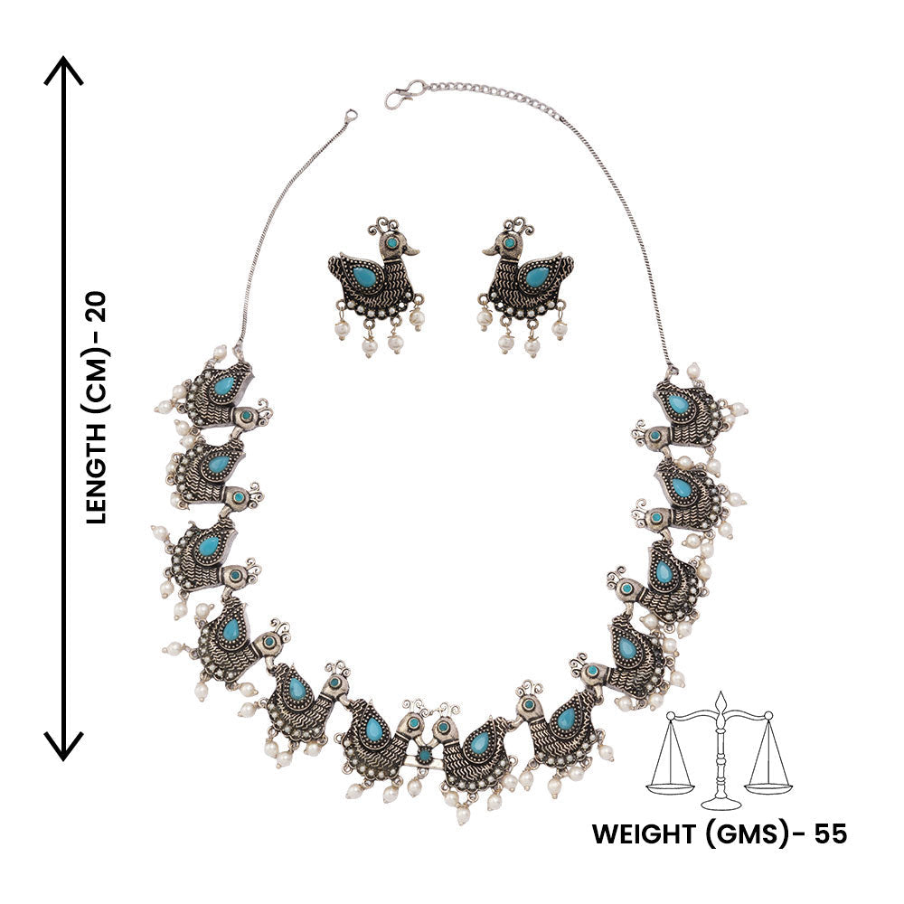 Shobhita – Silver-Toned Brass Necklace Set