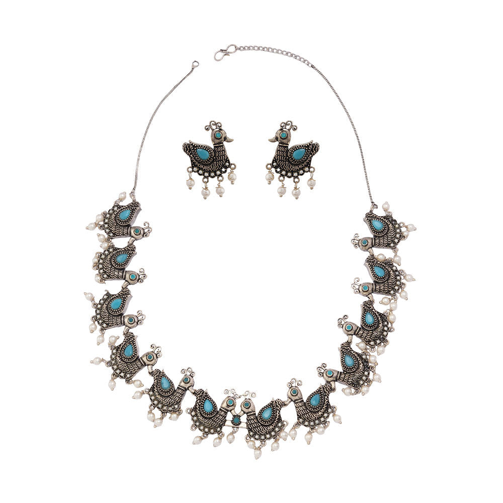 Shobhita – Silver-Toned Brass Necklace Set