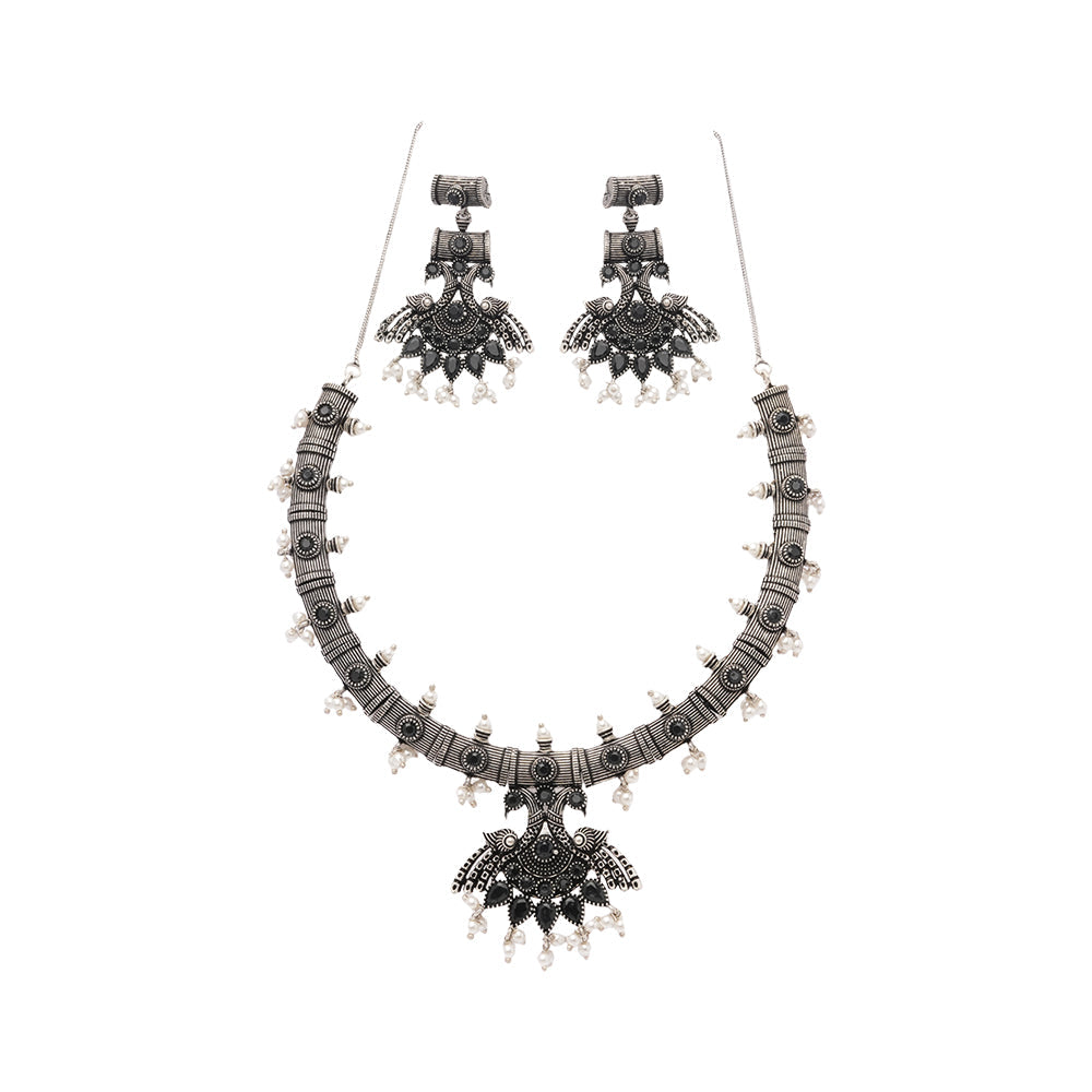 Mrinalini – Oxidised Necklace Set