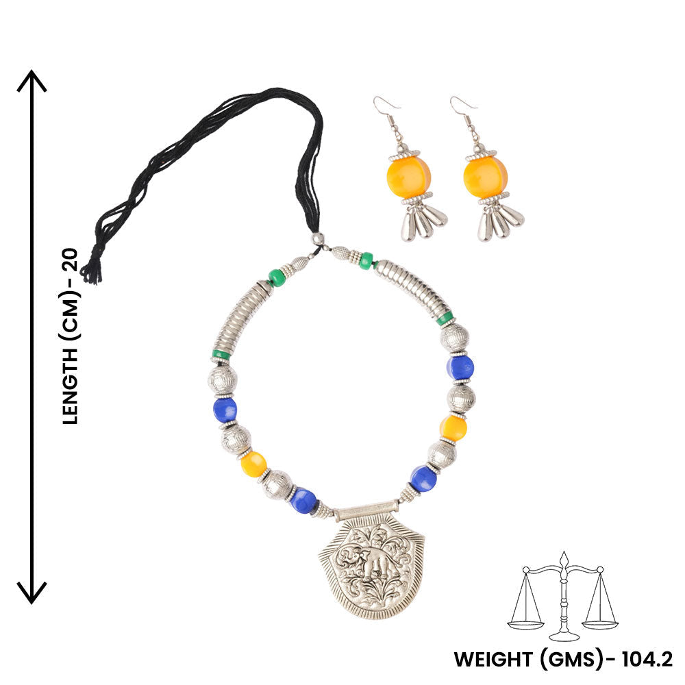 Sumitra- Oxidised Necklace Set