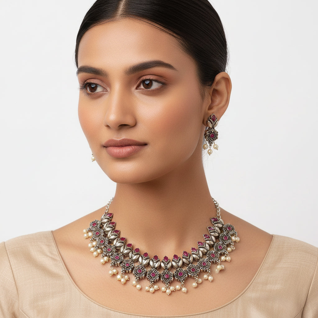 Sumedha – Stone-Studded Necklace Set