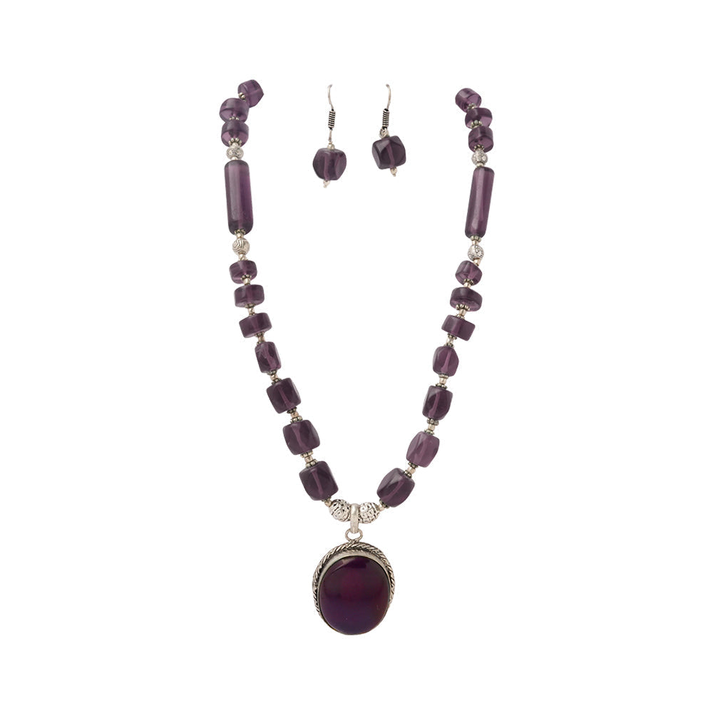 Tanirik- Stone-Studded Long Necpiece Set