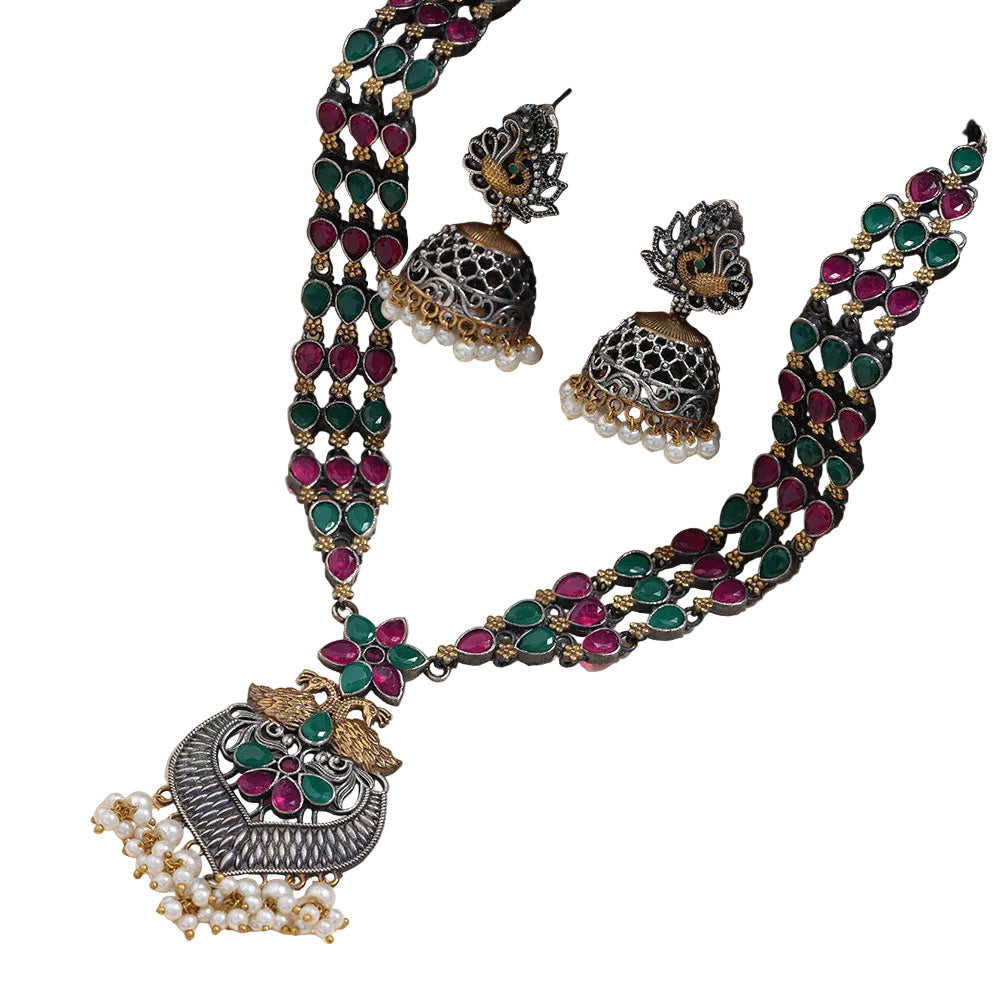 Nilambari- Stone-Studded neckpiece set