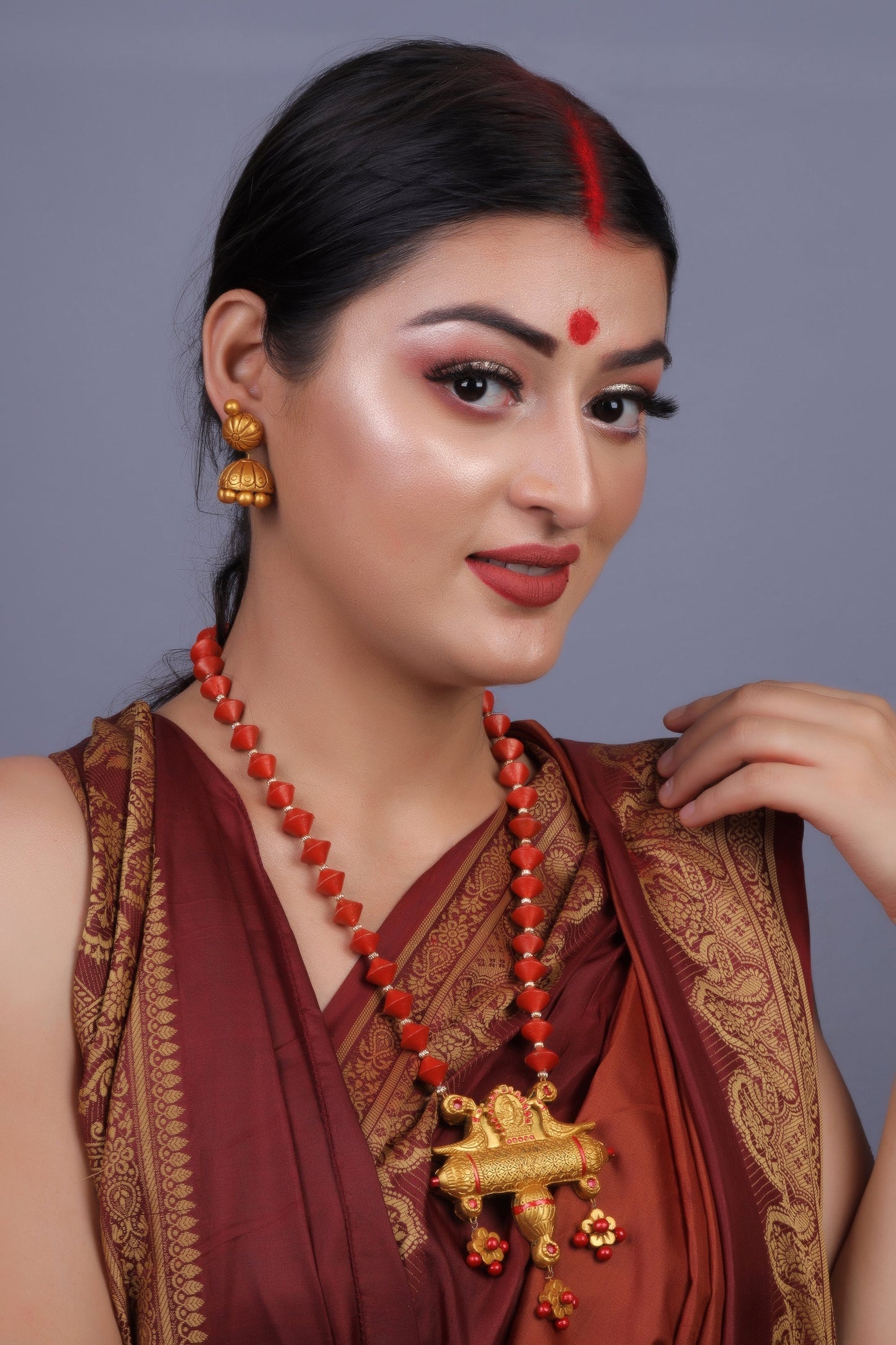 Prithika- Handcrafted Clay Necklace Set