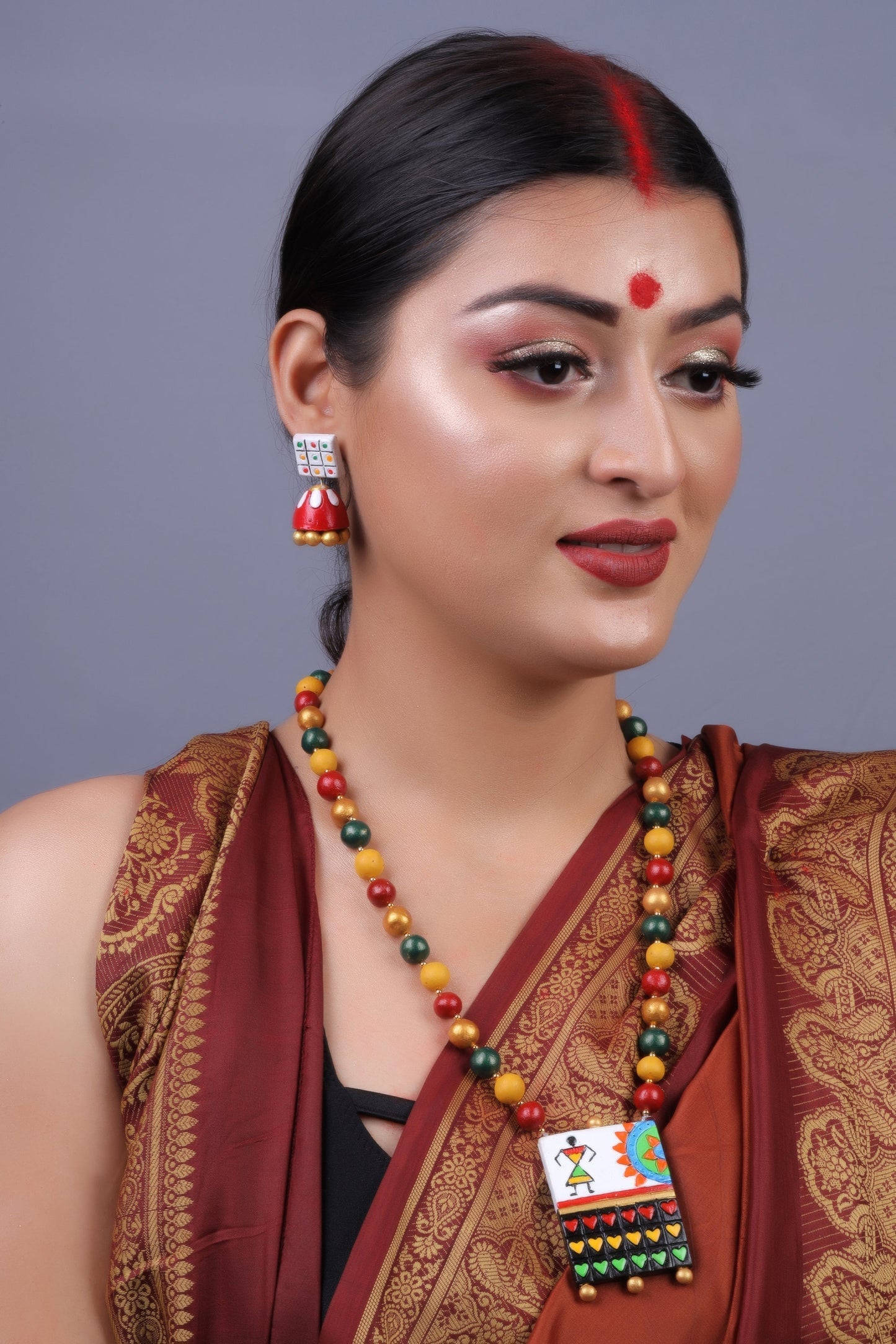 Matika-  Handcrafted Clay Necklace Set