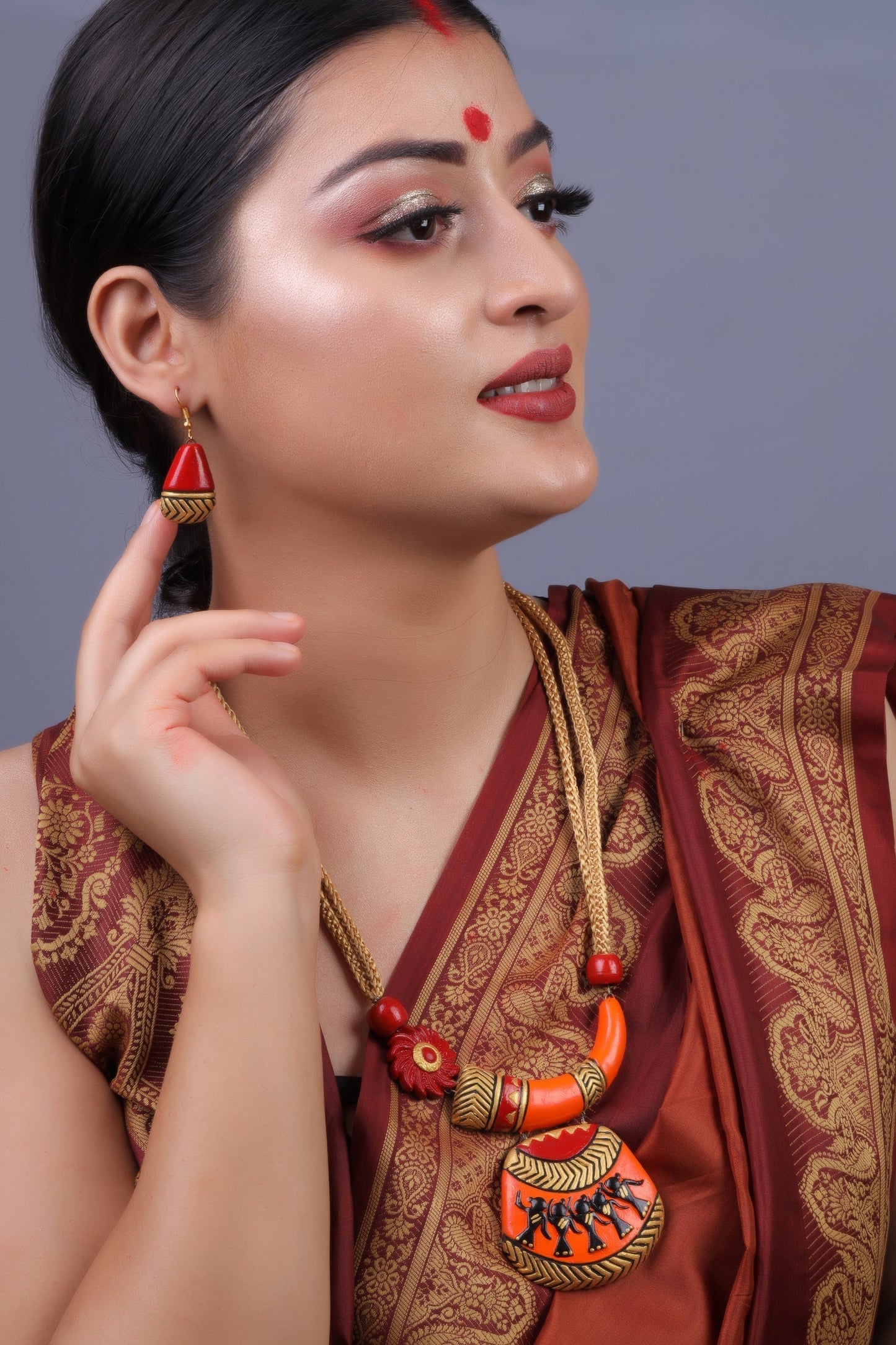 Mitti Charms- Handcrafted Clay Necklace Set