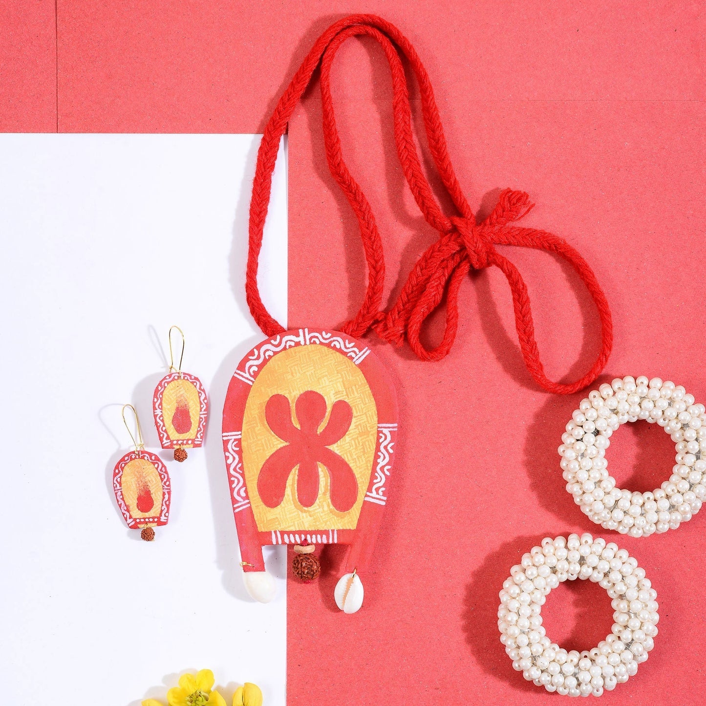 Dharti Drops- Handcrafted Clay Necklace Set