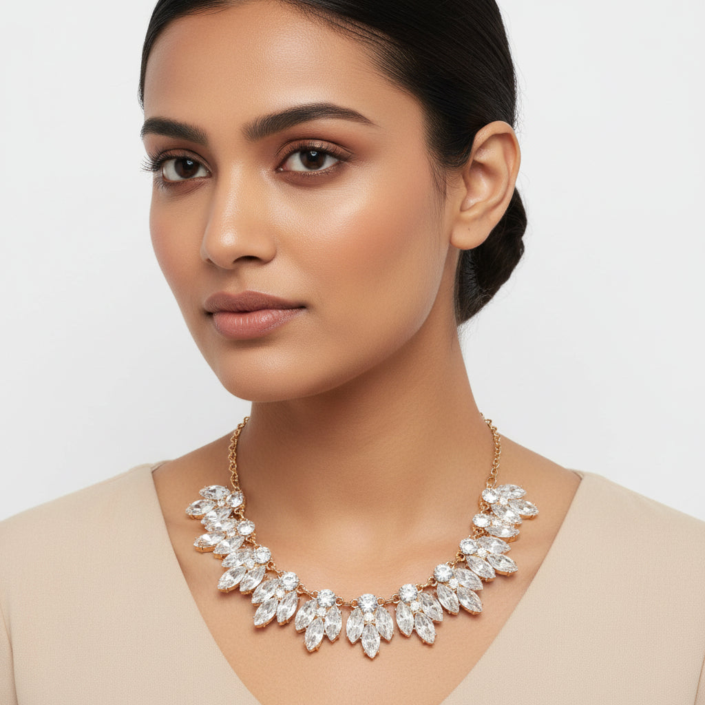 Queen’s Aura- Stone studded Statement Neckpiece