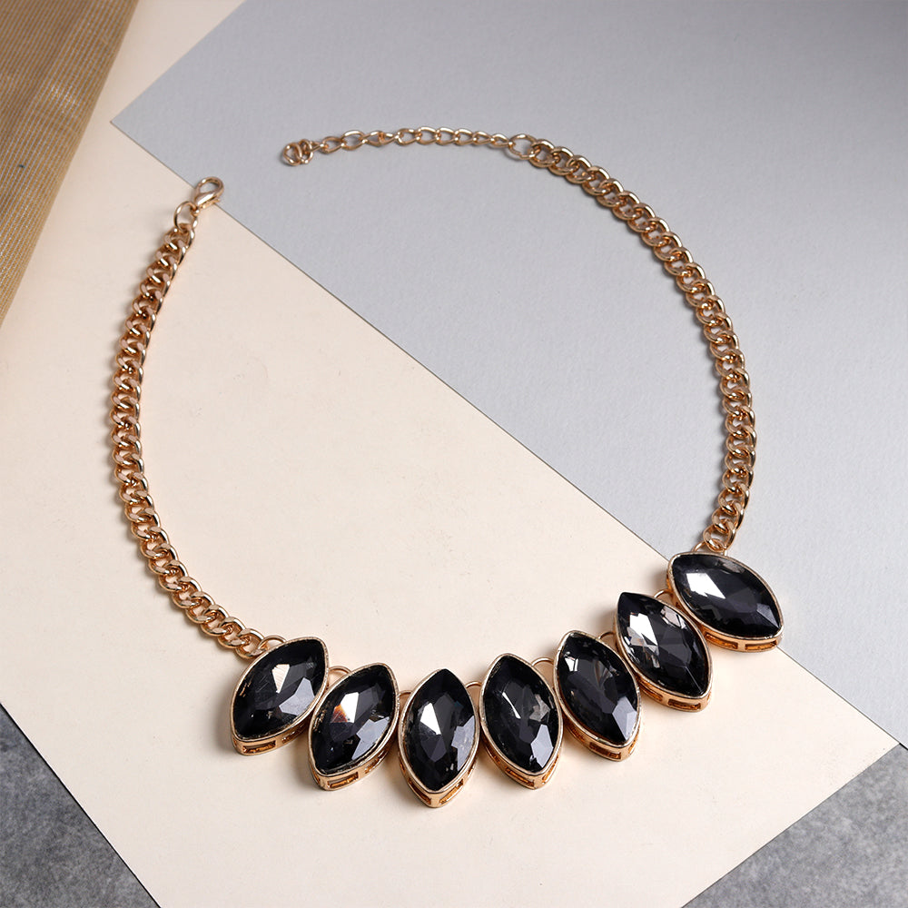 Golden Heirloom- Stone studded Statement Neckpiece